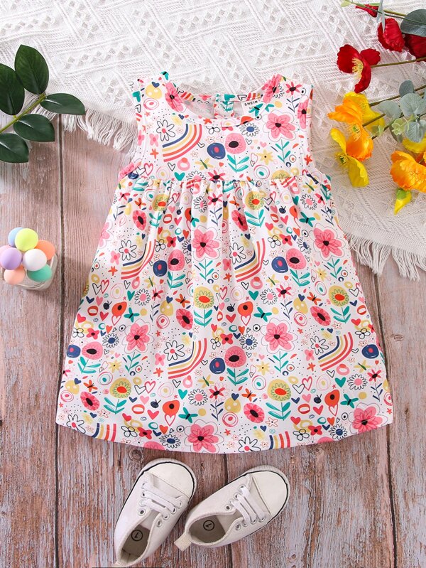 Baby Floral Print Smock Dress