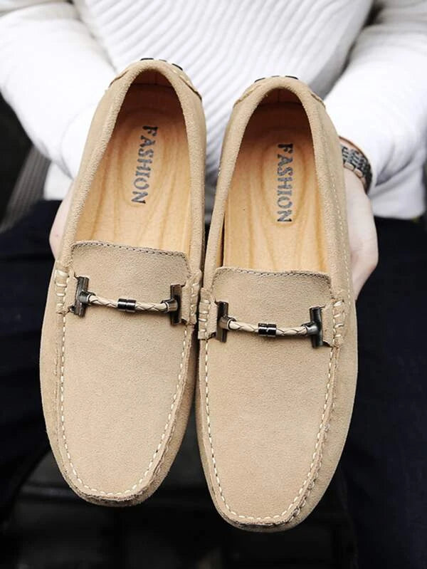 Men Stitch Detail Horsebit Loafers, Leisure Driving Loafers