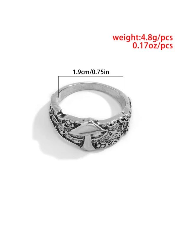 Fashionable and Popular Men Mushroom Decor Ring Alloy for Jewelry Gift and for a Stylish Look