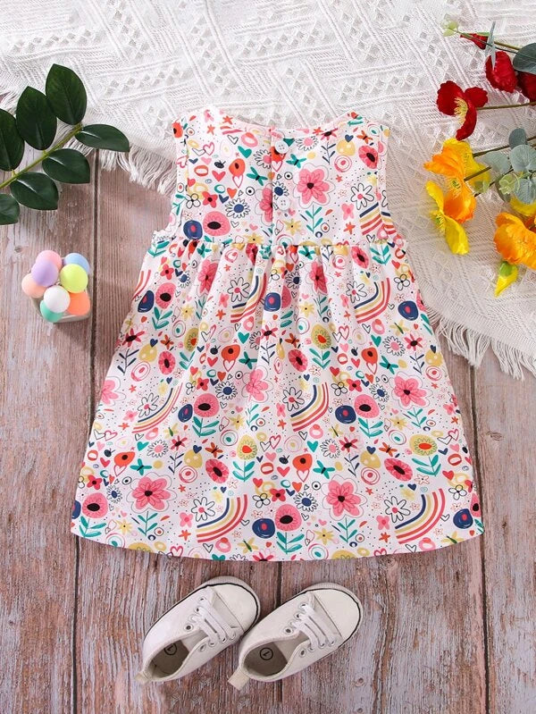 Baby Floral Print Smock Dress