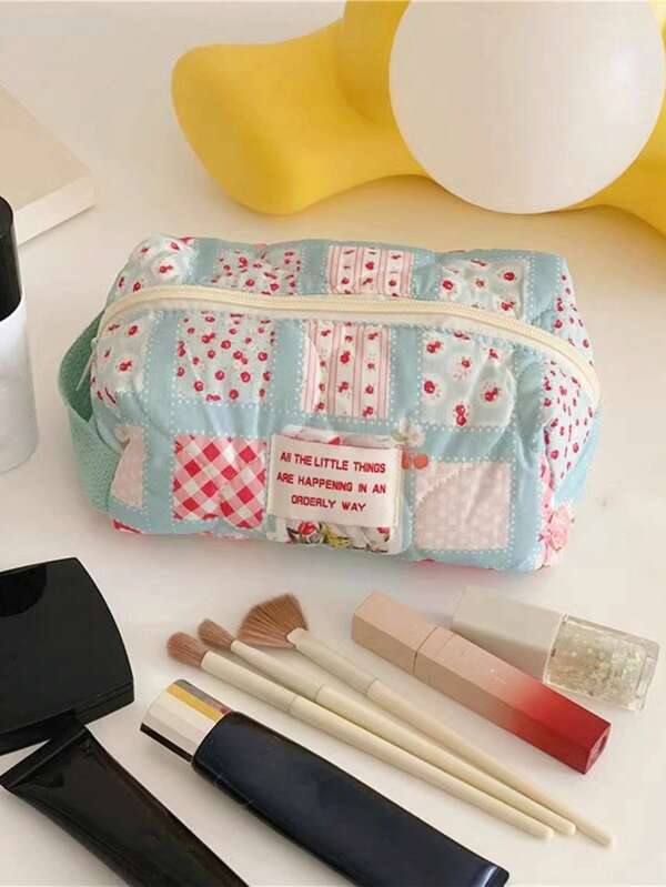 1pc Soft Women Makeup Bag Travel Cartoon Cosmetic Organizer Bag