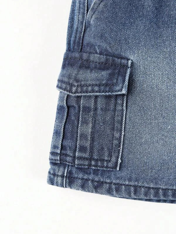 Toddler Boys Flap Pocket Denim Shorts