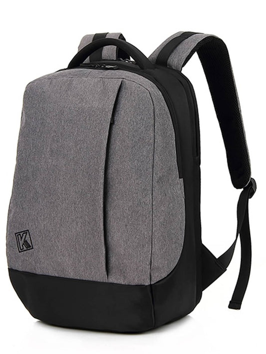 Men Two Tone Letter Graphic Laptop Backpack