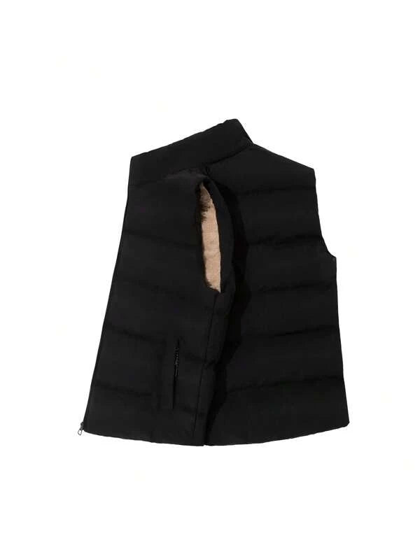 Men Zip Up Thermal Lined Vest Puffer Coat