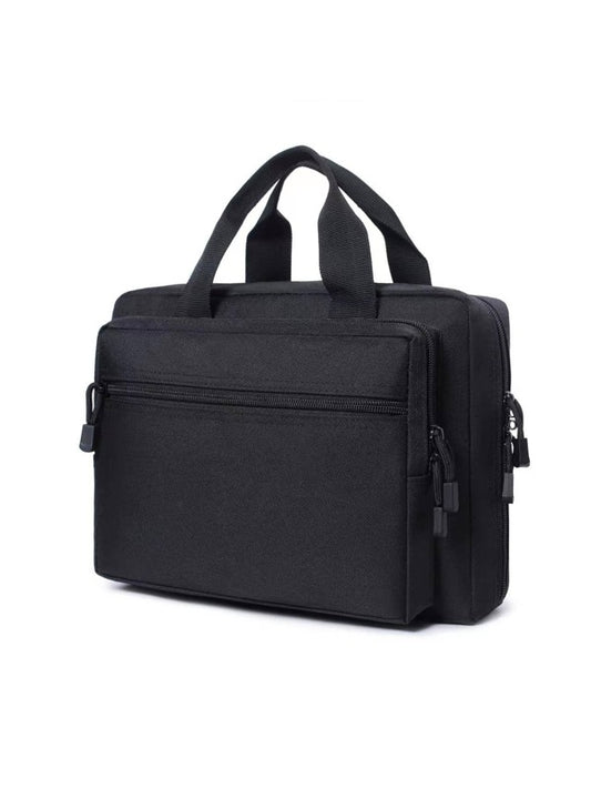 Black Minimalist Men's Portable Briefcase Handbag