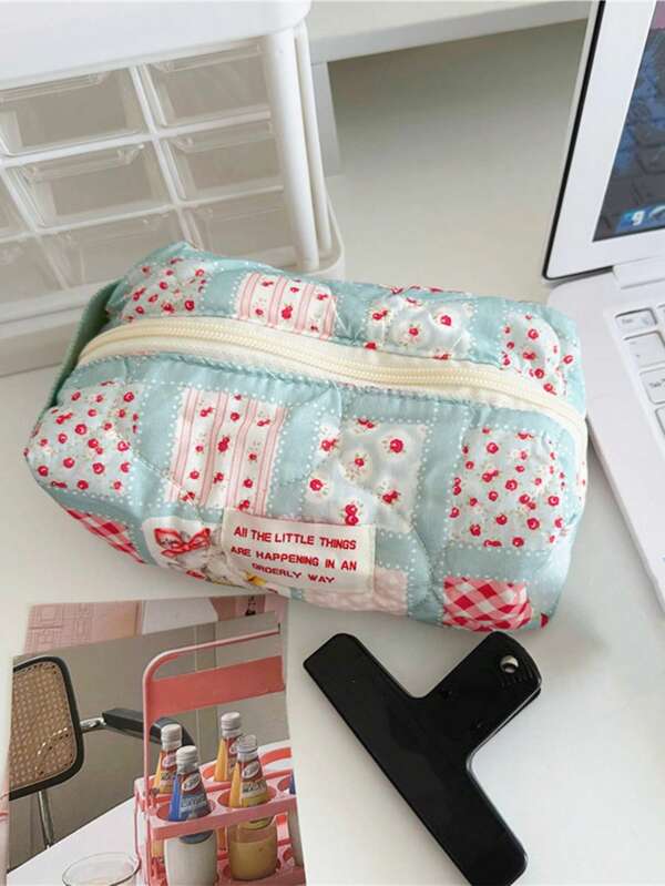 1pc Soft Women Makeup Bag Travel Cartoon Cosmetic Organizer Bag