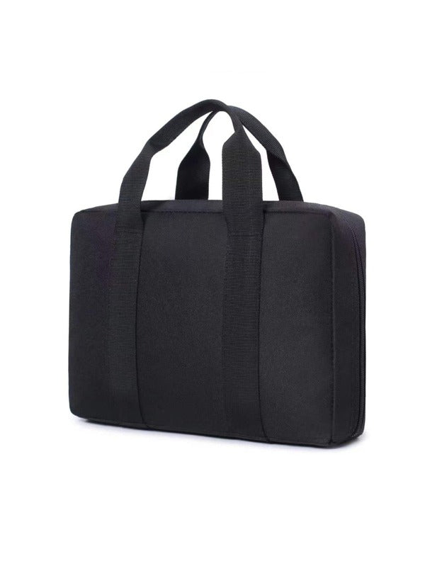 Black Minimalist Men's Portable Briefcase Handbag