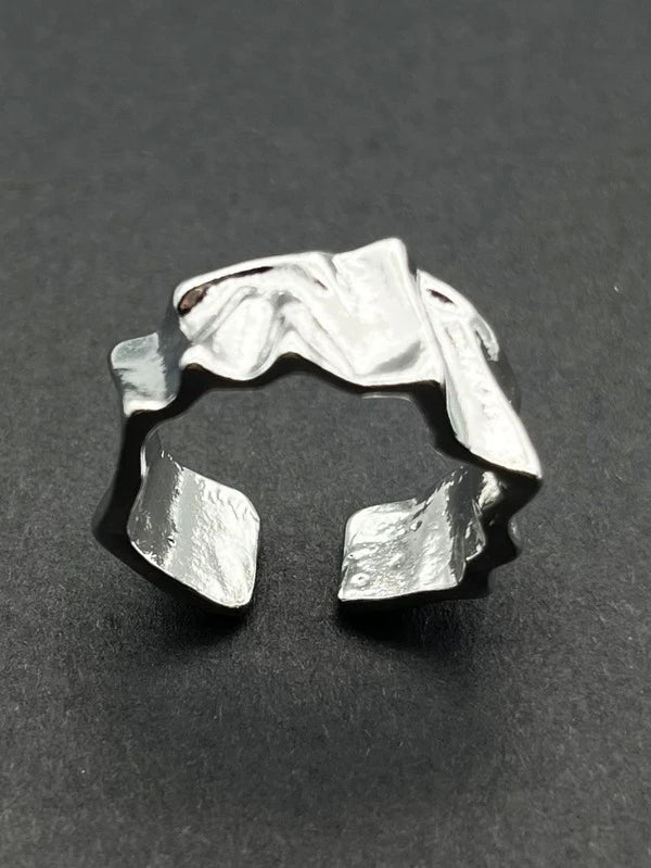 Fashionable and Popular Men Structured Cuff Ring Alloy for Jewelry Gift and for a Stylish Look