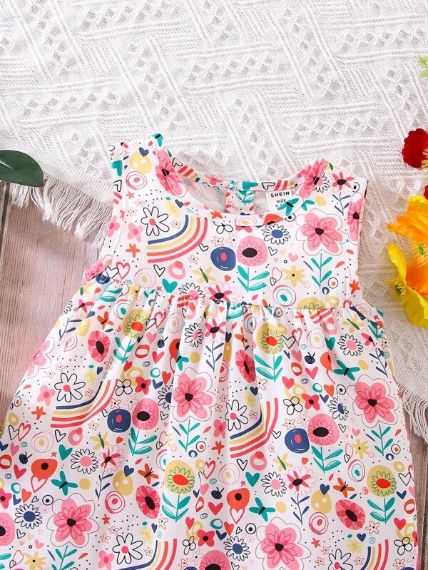 Baby Floral Print Smock Dress