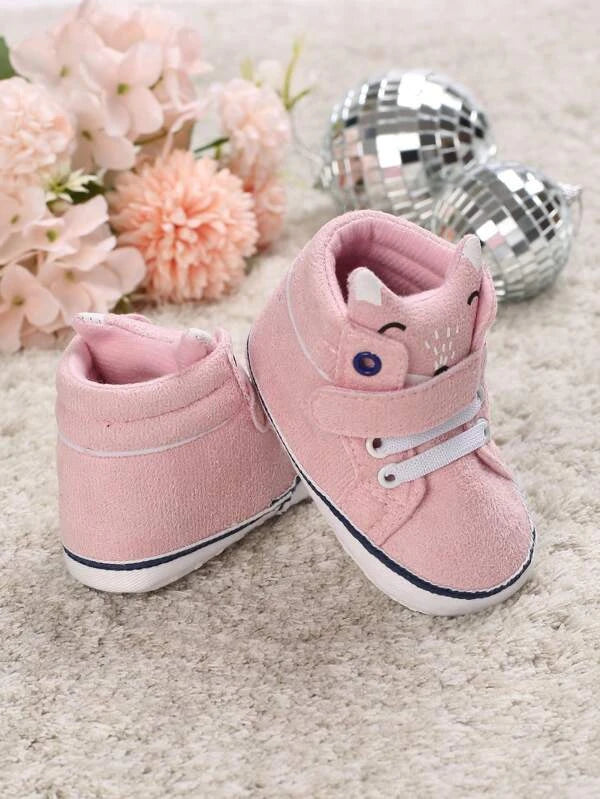 Baby Fox Decor Hook-and-loop Fastener Sneakers