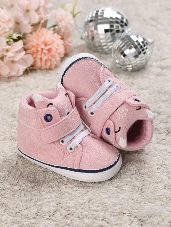 Baby Fox Decor Hook-and-loop Fastener Sneakers