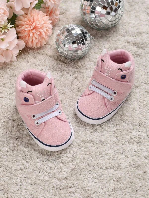 Baby Fox Decor Hook-and-loop Fastener Sneakers