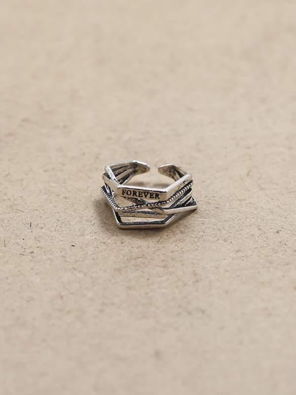 Fashionable and Popular Men Geometric Cuff Ring Alloy for Jewelry Gift and for a Stylish Look