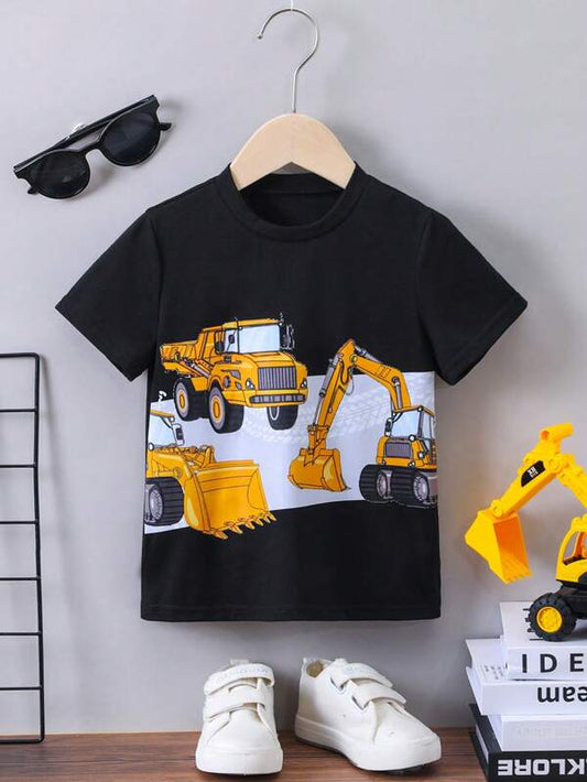 Toddler Boys Excavator Print Tee