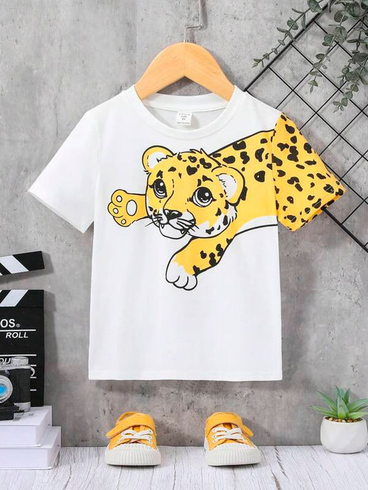 Toddler Boys Leopard Print Tee