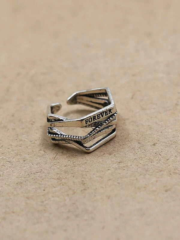 Fashionable and Popular Men Geometric Cuff Ring Alloy for Jewelry Gift and for a Stylish Look