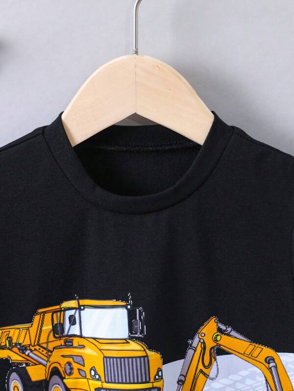 Toddler Boys Excavator Print Tee