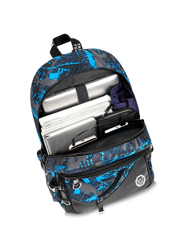 14 Inch Men Letter Graphic Large Capacity Backpack School Bag School Bags Schoolbag School Backpack for School Daypack Laptop Bag Computer Bag Bookbag