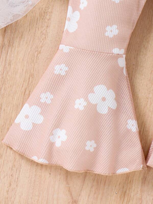 Toddler Girls Floral Print Flare Leg Cami Jumpsuit