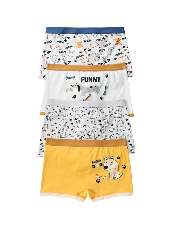 Toddler Boys 4pack Cartoon & Letter Graphic Boxer Brief