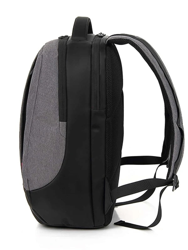 Men Two Tone Letter Graphic Laptop Backpack