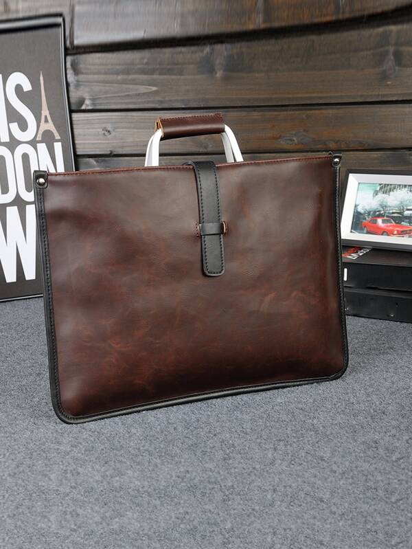 Simple Classic Retro Satchel Briefcase For Men