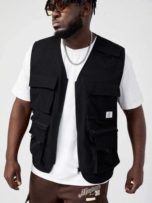 Manfinity EMRG Men Flap Pocket Vest Jacket