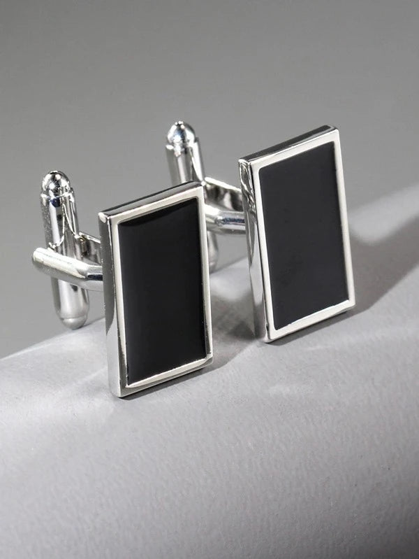 1Pair Fashion Rectangle Decor Cufflinks For Men For Gift For Daily Decoration For A Stylish Look