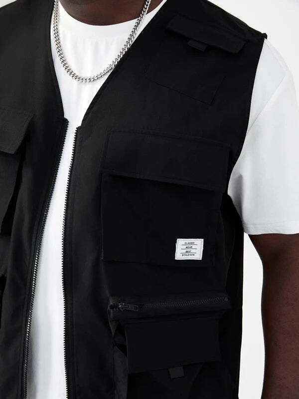 Manfinity EMRG Men Flap Pocket Vest Jacket