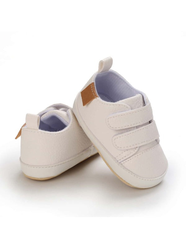 Baby Stitch Detail Hook-and-loop Fastener Slip-On Shoes