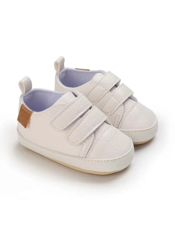 Baby Stitch Detail Hook-and-loop Fastener Slip-On Shoes