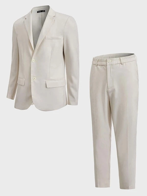 SHEIN Men Single Breasted Blazer & Pants Suit Set