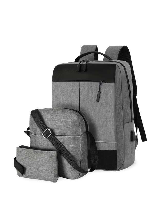 1pc Travel Laptop Backpack Business Anti-Theft Slim Durable Laptop Backpack With USB Charging Port For Men And Women 18 Inch Waterproof Laptop