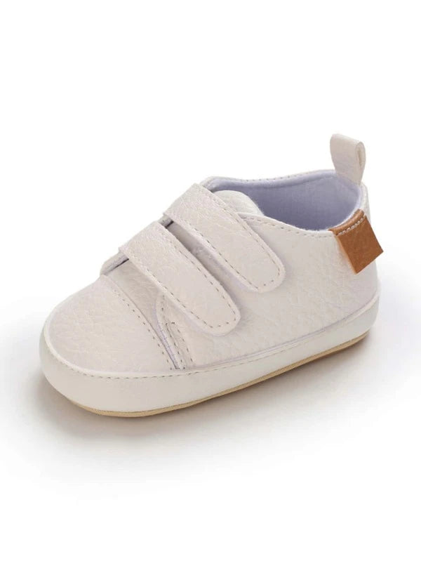 Baby Stitch Detail Hook-and-loop Fastener Slip-On Shoes