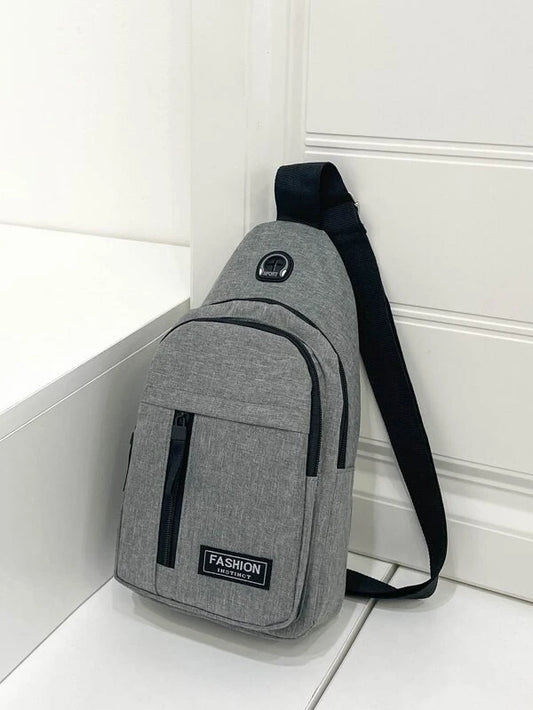 1pc New Messenger Bag Men's Oxford Bag Sling Purse Multi-Functional Sports Leisure Shoulder Bag Backpack Chest Bag, Gift For Father