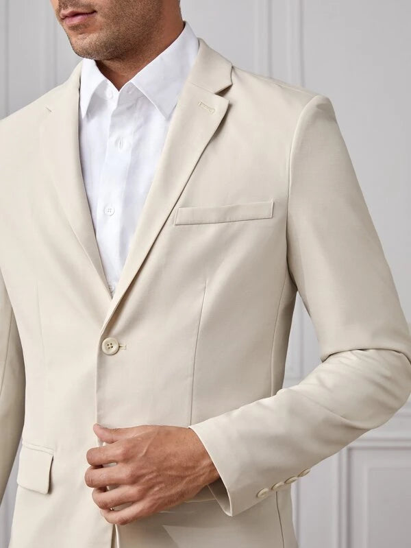 SHEIN Men Single Breasted Blazer & Pants Suit Set