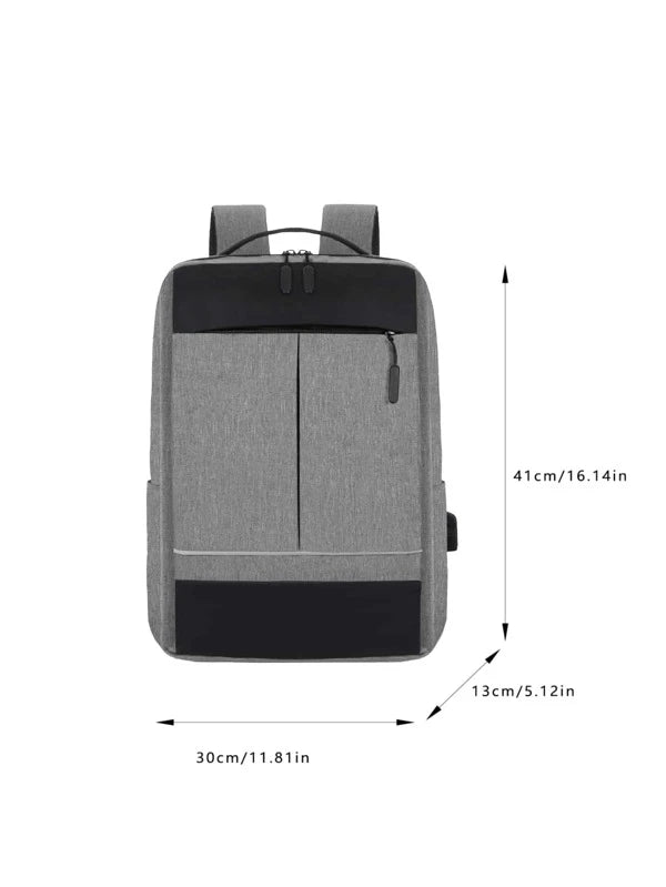 1pc Travel Laptop Backpack Business Anti-Theft Slim Durable Laptop Backpack With USB Charging Port For Men And Women 18 Inch Waterproof Laptop