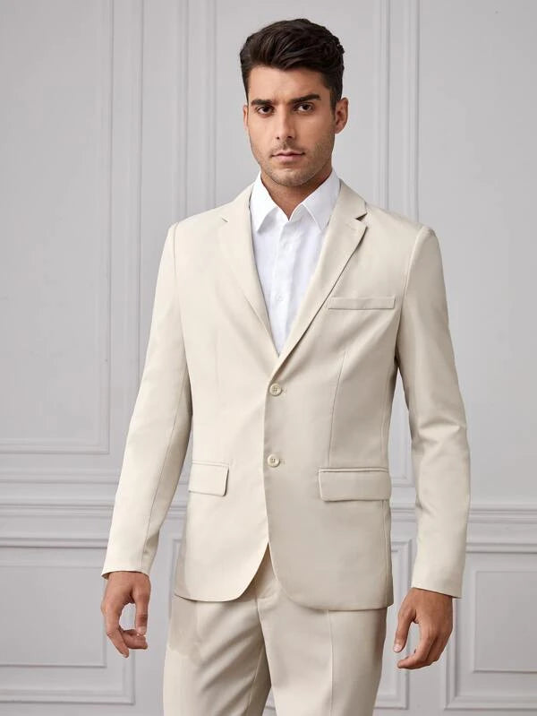 SHEIN Men Single Breasted Blazer & Pants Suit Set