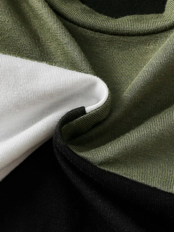 Baby Colorblock Sweatshirt & Contrast Side Seam Sweatpants