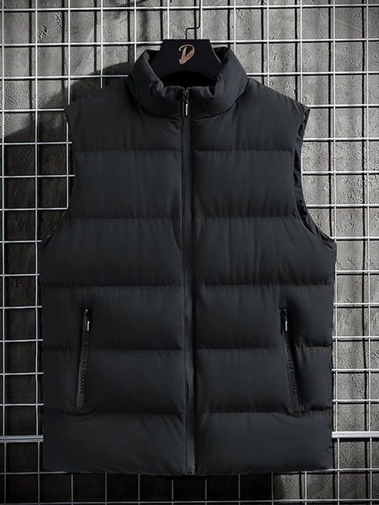 Manfinity Homme Men Zip Up Puffer Vest Coat