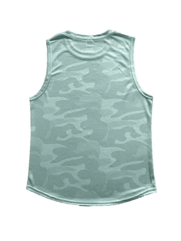 Men Camo Print Sports Tank Top