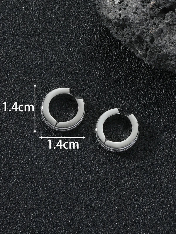 Fashionable and Popular 2pcs Men Minimalist Ear Cuff Stainless Steel Punk Hip Pop Style for Jewelry Gift and for a Stylish Look