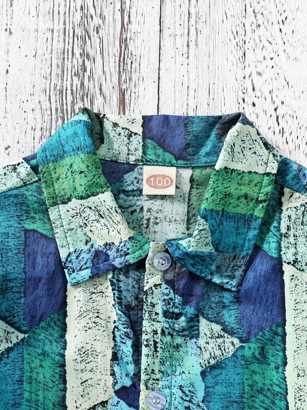 Toddler Boys Geo Print Shirt