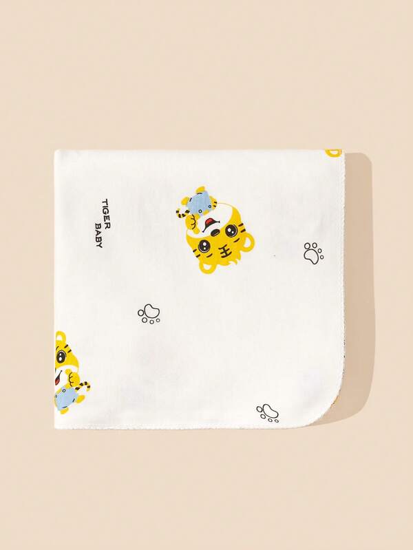 Baby Tiger & Slogan Graphic Swaddling Blanket For Daily Life