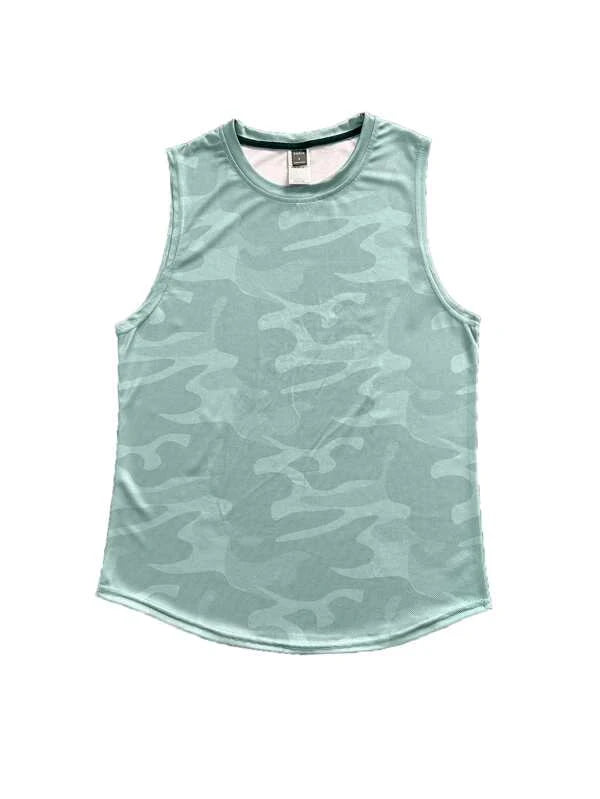 Men Camo Print Sports Tank Top