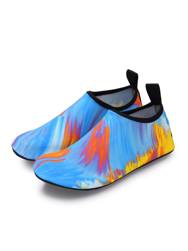 1pair Marine Life Print Anti Slip Beach Aqua Shoes