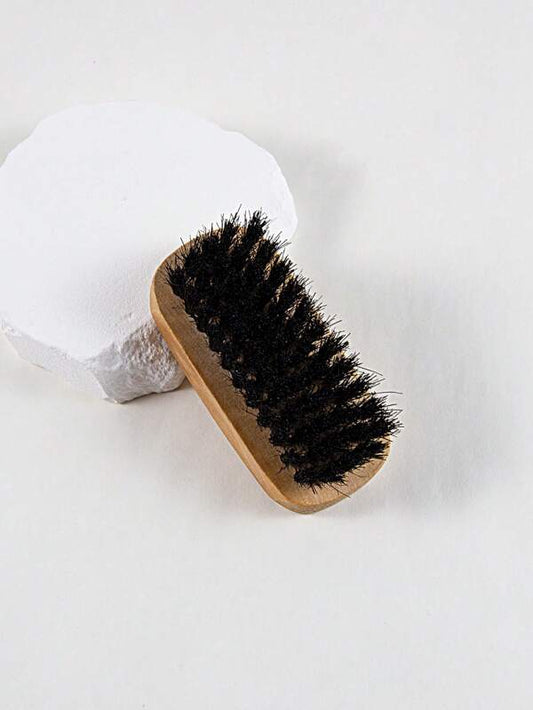 Beard Brush, 1pc Wooden Fine Mini Teeth Portable Washable Durable Smooth Boar Bristle Beard Brush