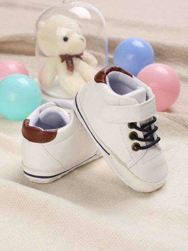 Baby Boys Lace Up Hook-and-loop Fastener Strap Skate Shoes