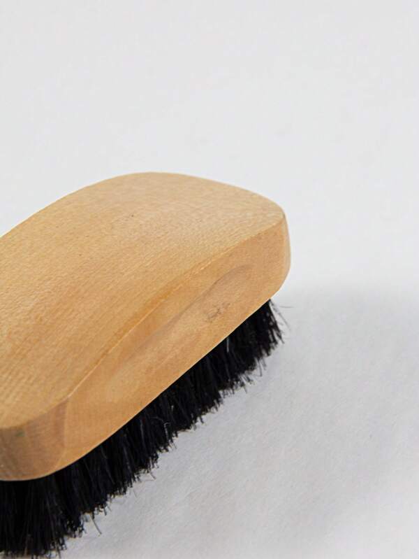 Beard Brush, 1pc Wooden Fine Mini Teeth Portable Washable Durable Smooth Boar Bristle Beard Brush