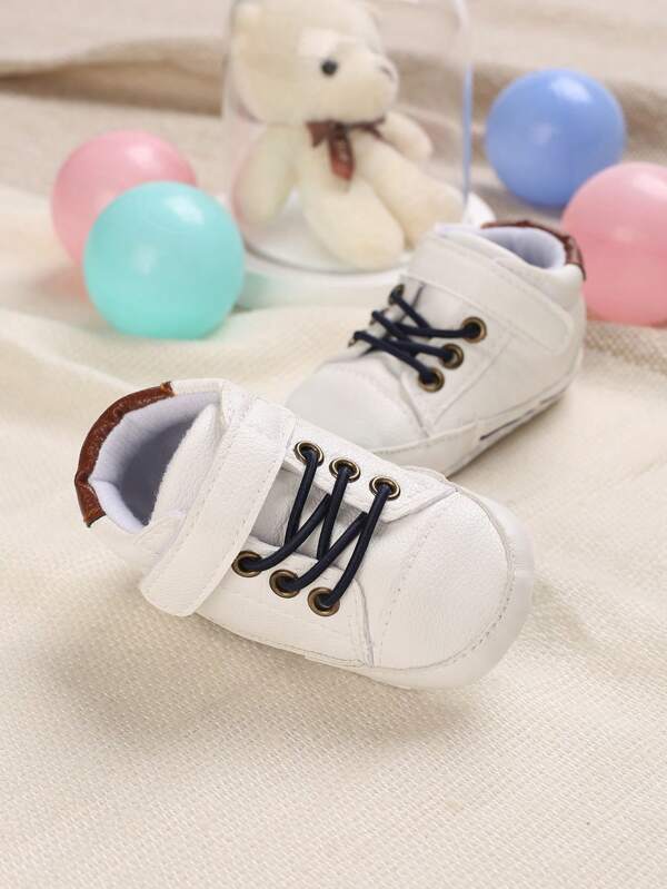 Baby Boys Lace Up Hook-and-loop Fastener Strap Skate Shoes